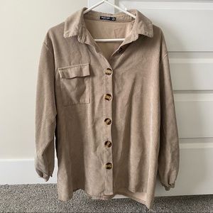 Nasty Gal Corduroy Button Down Shirt - Size 8